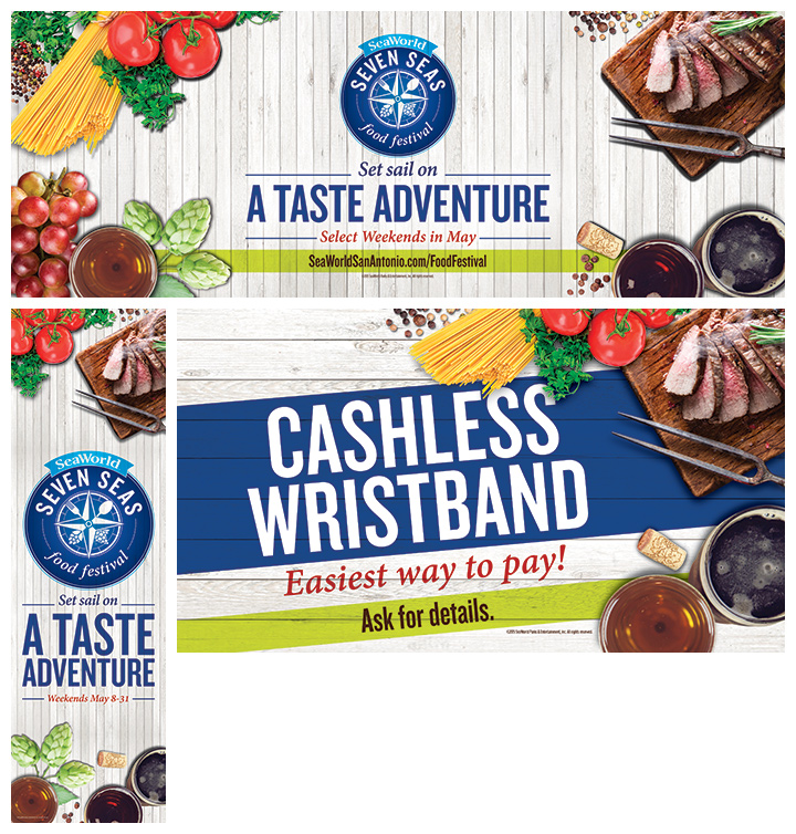 2015 SWT Seven Seas Food Festival In-Park Signage