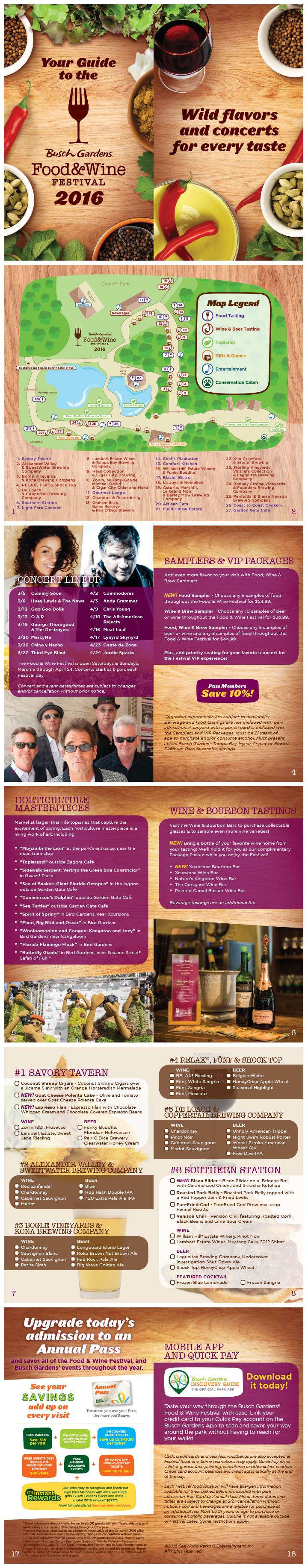 2016 BGT Food & Wine Brochure