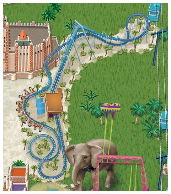 2024 Busch Gardens Tampa Phoenix Rising Map Illustration