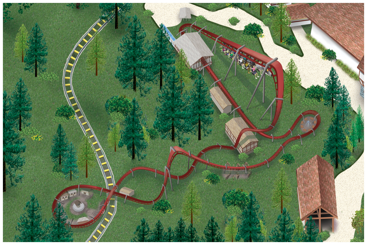 2025 Busch Gardens Williamsburg Big Bad Wolf Map Illustration